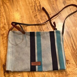 Massimo Dutti  Striped denim shoulder Bag